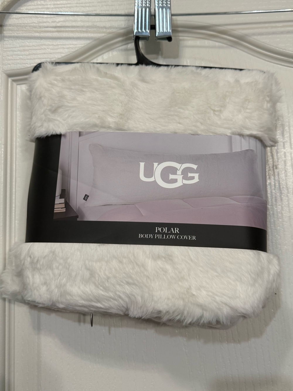 UGG Polar Faux Fur Body Pillow Cover in Cream White